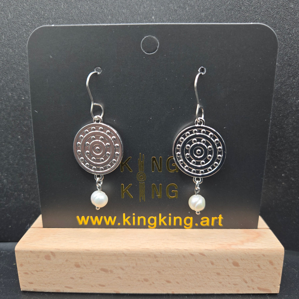 Campsite Aboriginal Art Crystal Earrings