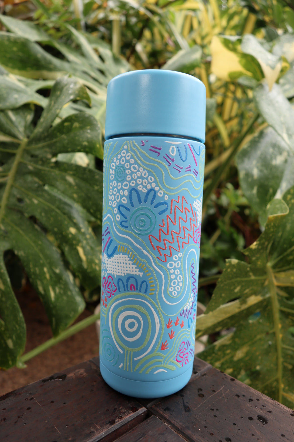 Tracking 590mL Water Bottle – Aboriginal Art