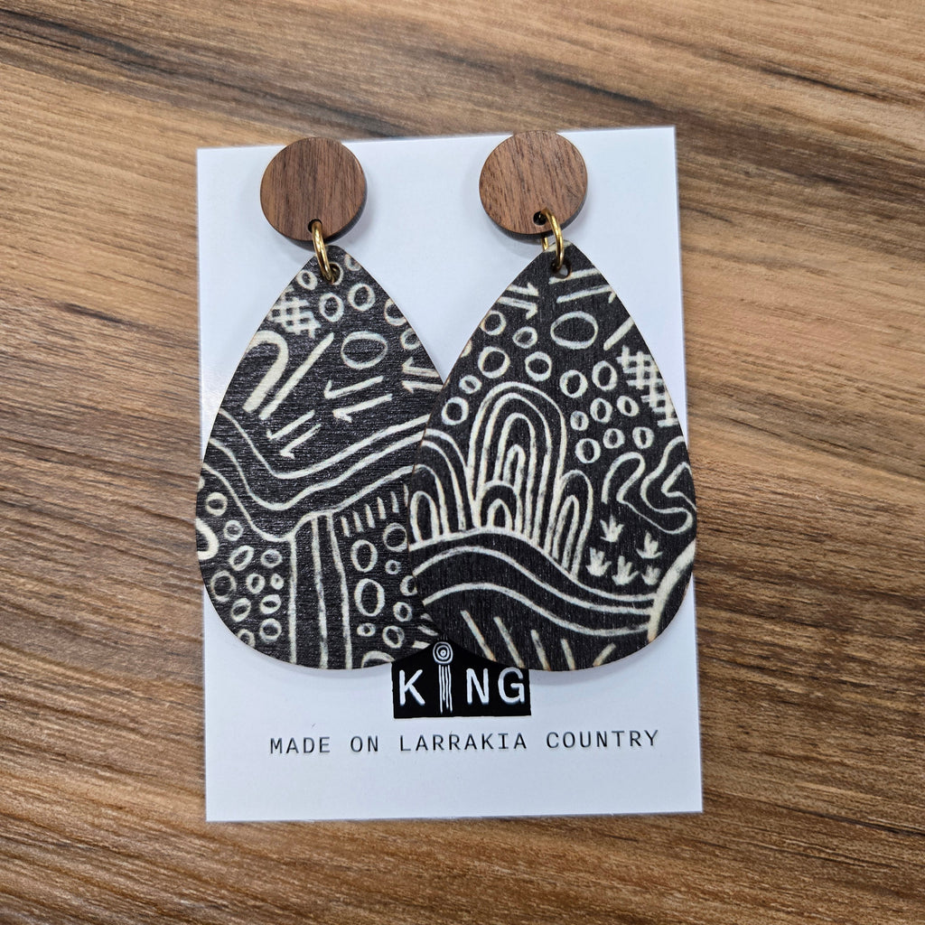 Tracking Aboriginal Art Drop Earrings