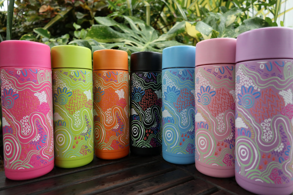 Tracking 590mL Water Bottle – Aboriginal Art
