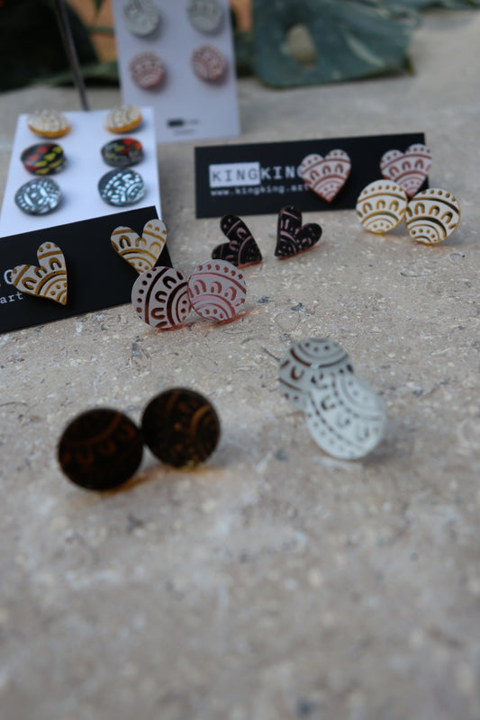 Mirror Circle Stud