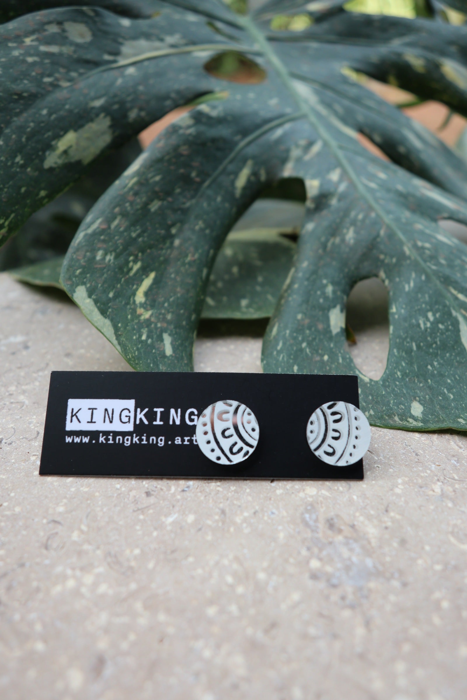 Mirror Circle Stud