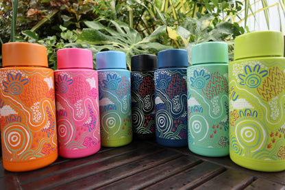 Tracking 1L Water Bottle – Aboriginal Art