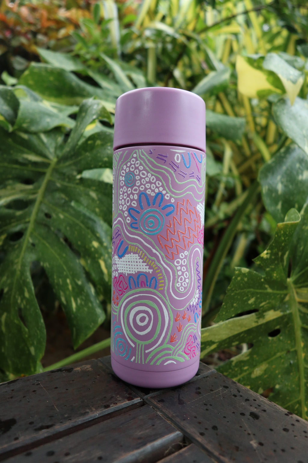 Tracking 590mL Water Bottle – Aboriginal Art