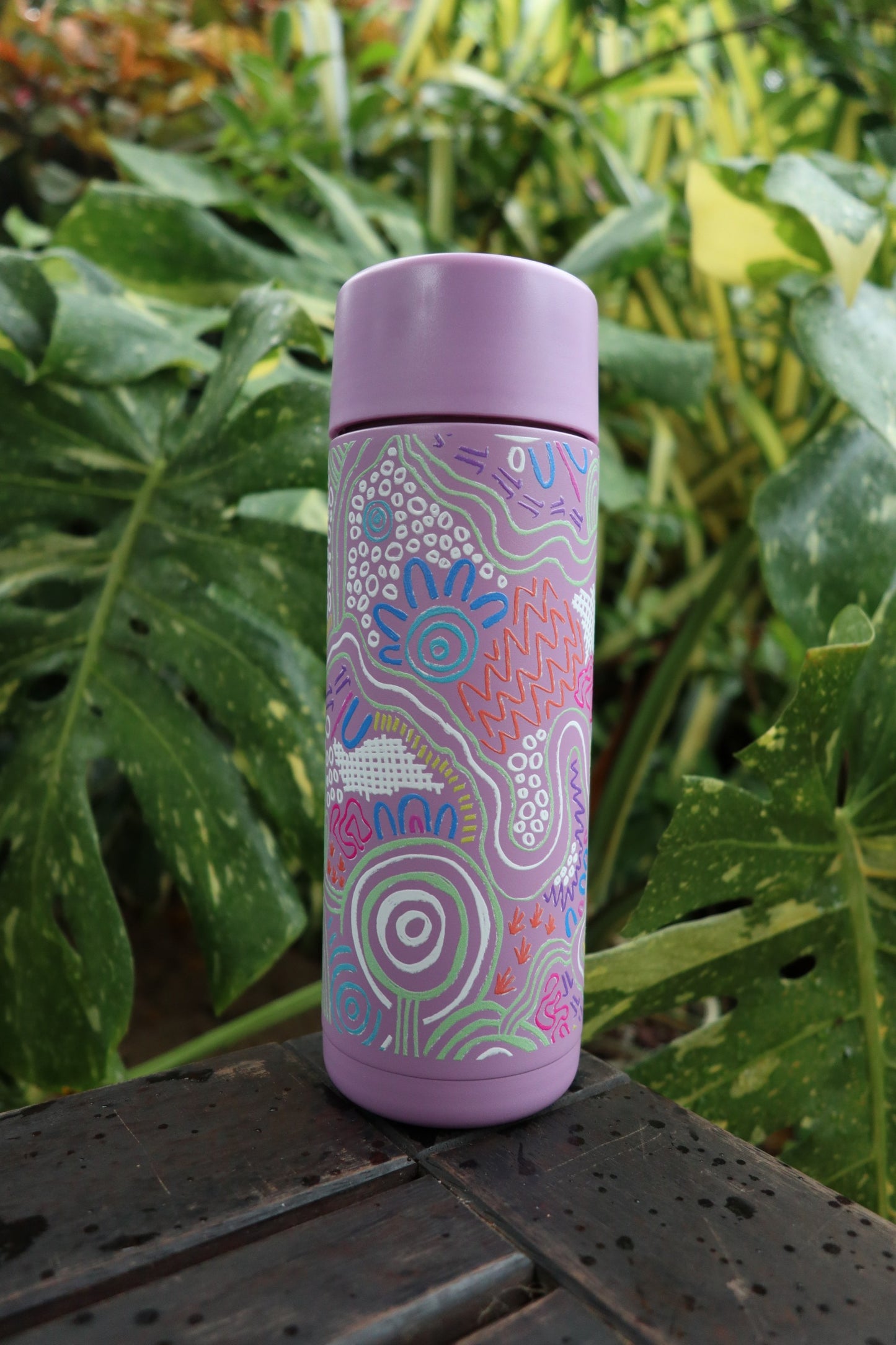 Tracking 590mL Water Bottle – Aboriginal Art