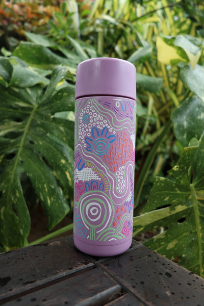 Tracking 590mL Water Bottle – Aboriginal Art