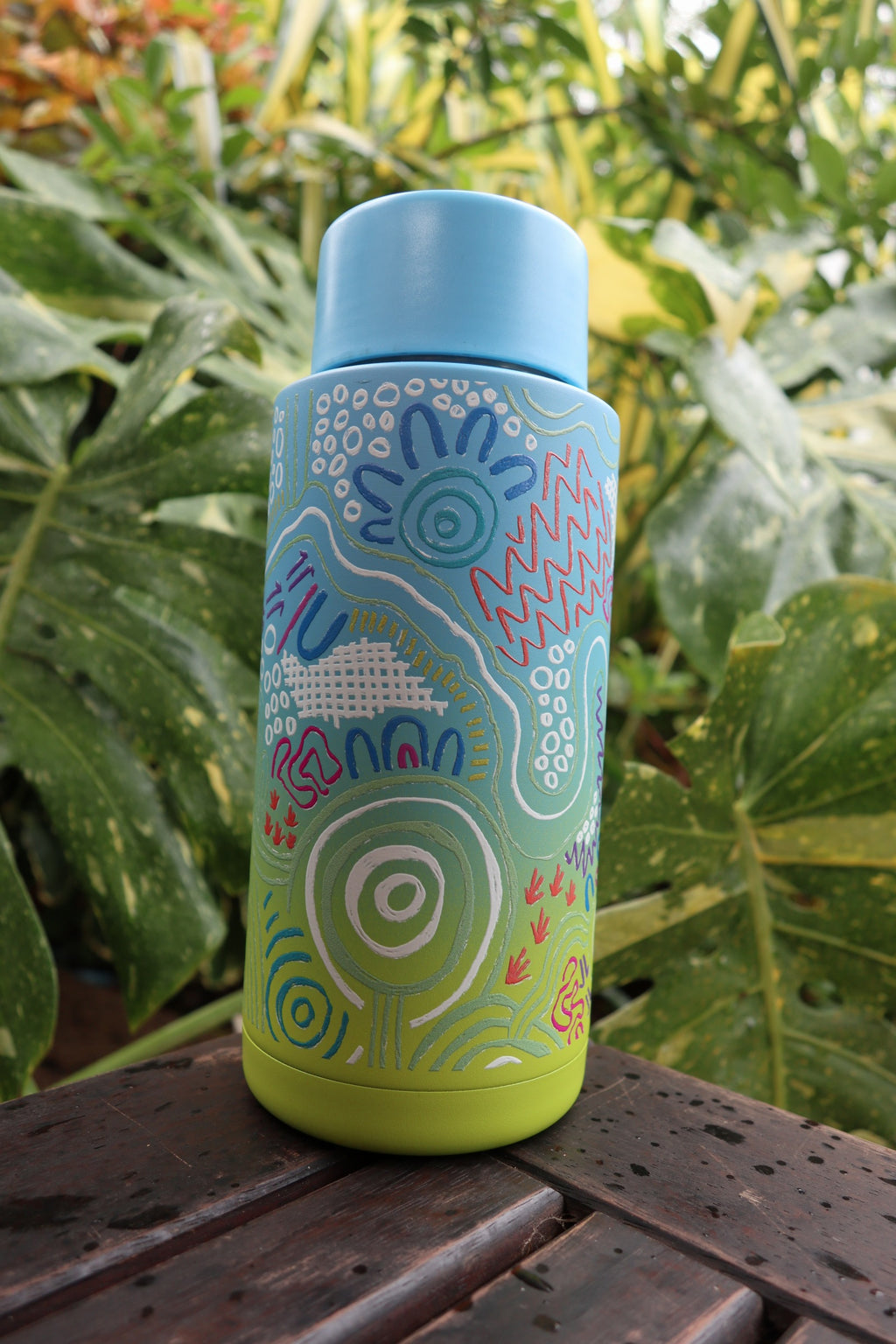 Tracking 1L Water Bottle – Aboriginal Art