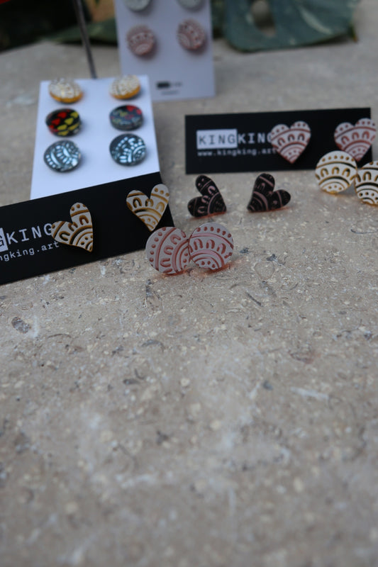 Mirror Heart Stud