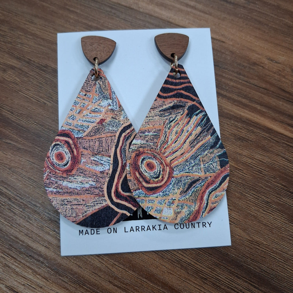 Calling Blak Aboriginal Art Statement Earrings