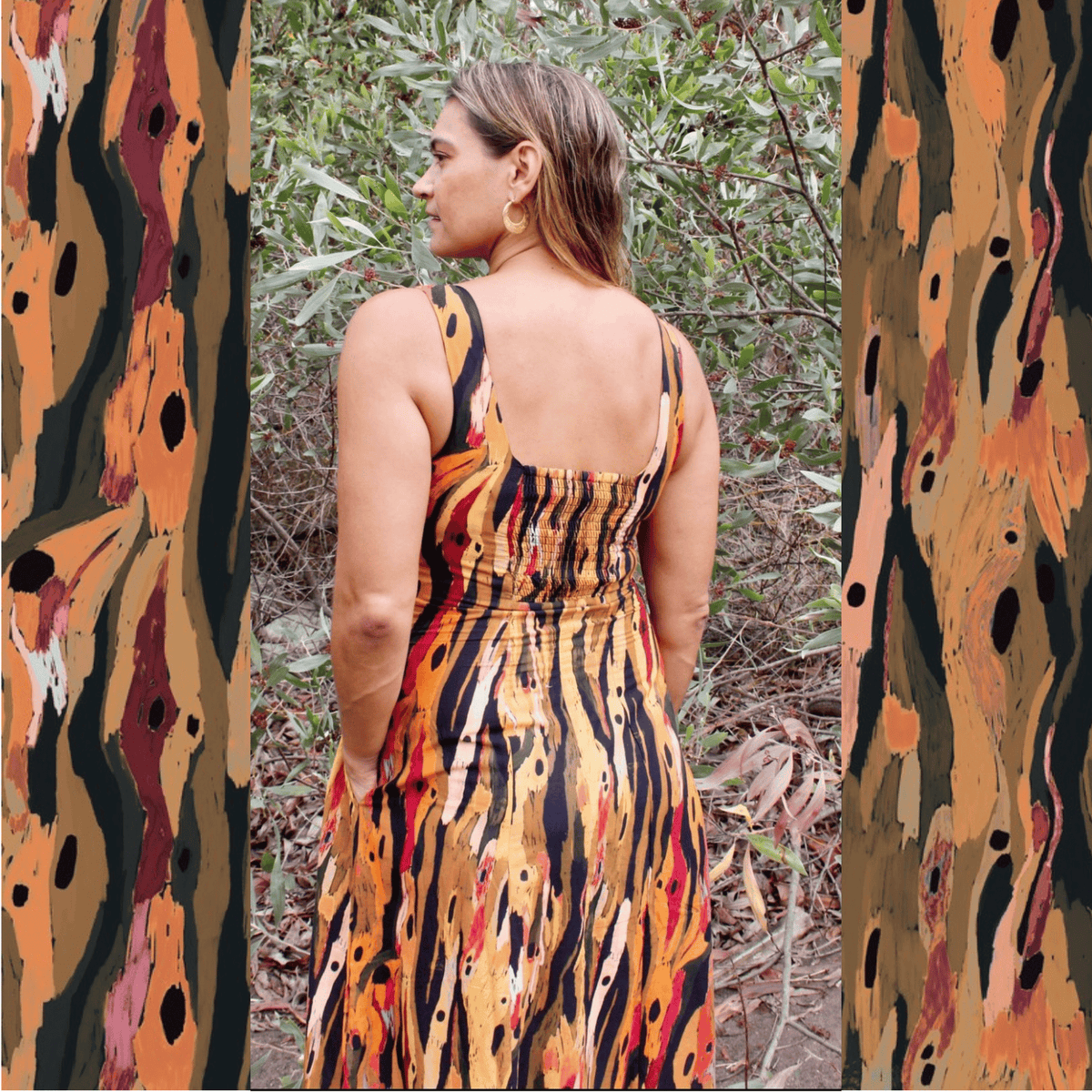 The Tully dress - Eucalyptus Bark