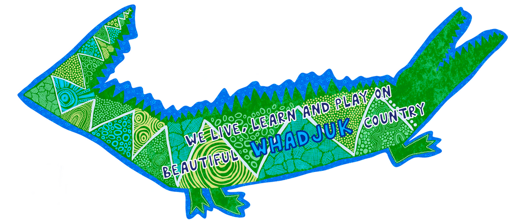 Croc Live, Learn and Play Decal – Aboriginal Wall Art