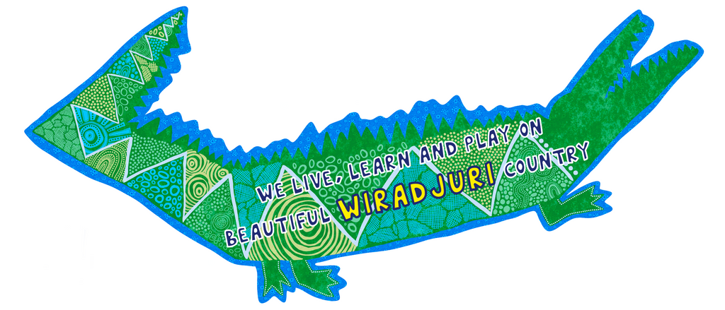Croc Live, Learn and Play Decal – Aboriginal Wall Art