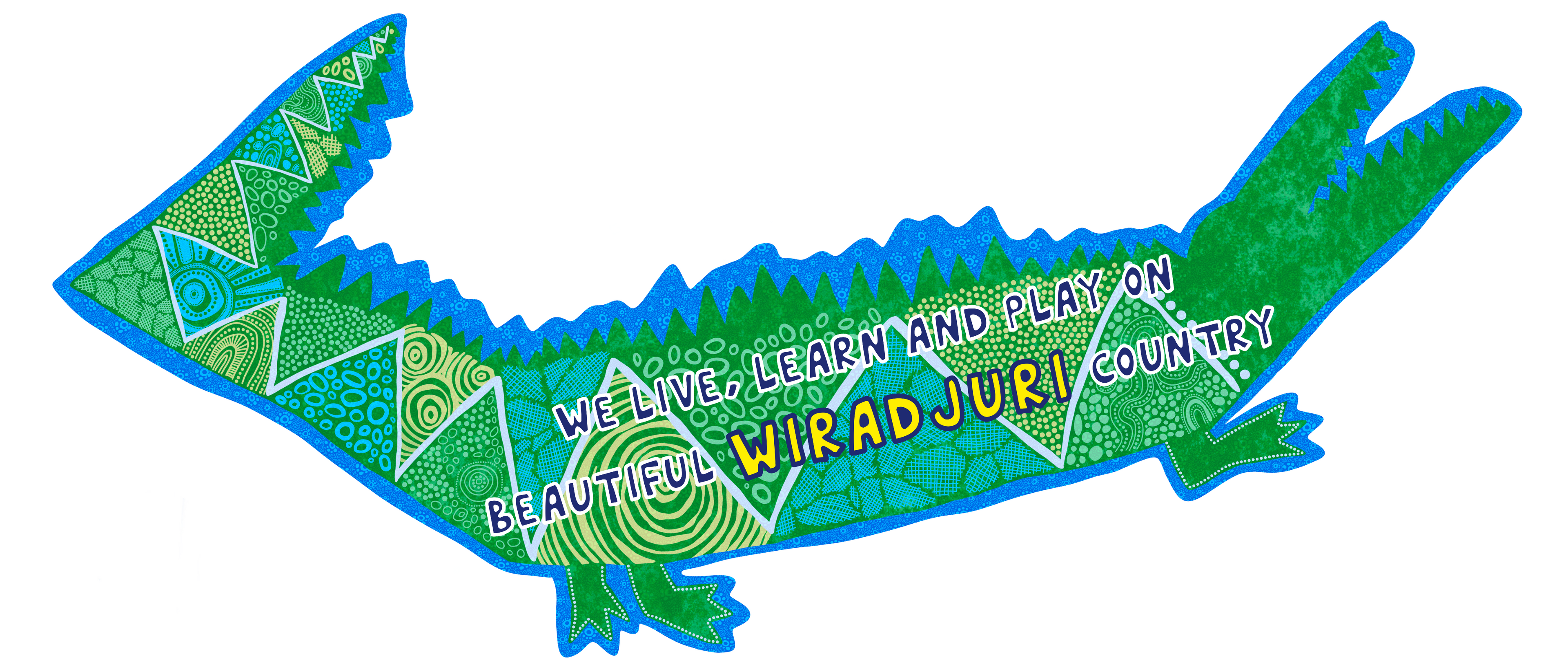 Croc Live, Learn and Play Decal – Aboriginal Wall Art