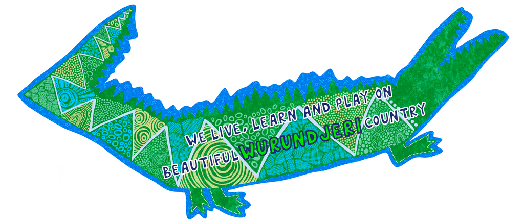 Croc Live, Learn and Play Decal – Aboriginal Wall Art